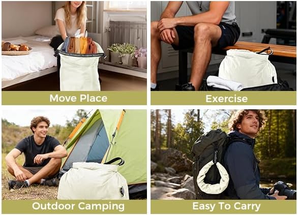 Travel Laundry Bag, Pump Free Vacuum Storage Bag Reusable Compression Dirty