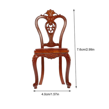 Wooden Dollhouse Chairs Miniature Dollhouse Furniture