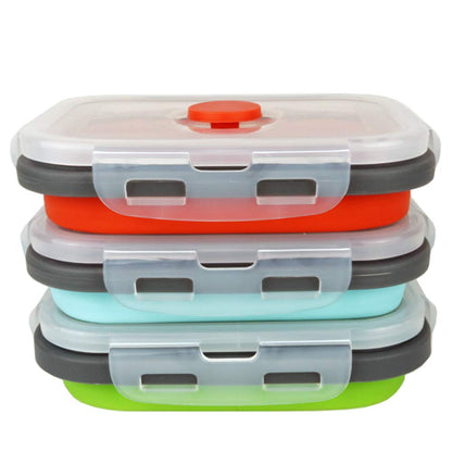 Ecomorning 3Piece Round Collapsible Lunch Container Silicone Food Storage Containers Collapsible Camping Bowl with Airtight Silicone Lids, Microwave, & Freezer Safe, 350ML