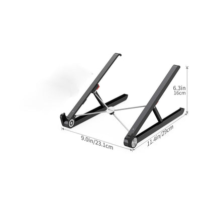 Adjustable Laptop Stand for Desk, Portable Notebook Riser Fits 12 13 14 15 16 17 18 Inch Gaming Laptops & All Computers, Reinforced Nylon+304 Stainless Steel+Silicone, Ergonomic Desktop Stand Holder
