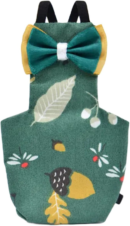 Bird Flight Suits Diapers for Monk Parakeets, Conures, Lovebirds, Cockatiels Flight Suits, Parrot Clothes, Bird Training Nappy Suit Liners Clothes (Large,Deep Green)