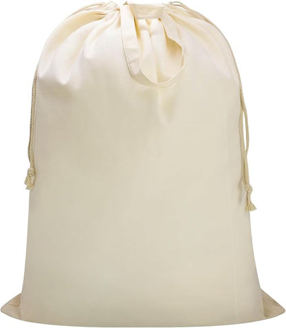 Canvas Laundry Bag with Handles & Drawstring Closure 30”Wx35"H, Thick Canvas