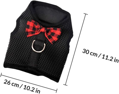 Pet Vest Harness Breathable Mesh Vest Type Chest Strap Medium Size 30-34cm for Rabbits Guinea Pigs Squirrels Small Pets Walking Training