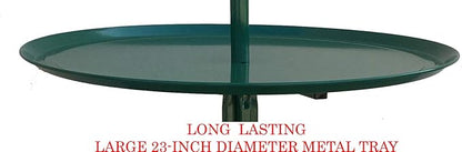 Large 23" Play T-Stand Perch Metal Base Parrot Bird Cage Amazon African Grey Macaw Cockatoo (23", Green)