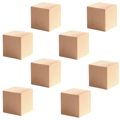Muimurex 8 Pack Basswood Carving Blocks, 2x2x2 Inch Unfinished Wood Blocks for Carving & Whittling, Smooth Surface DIY Woodworking Crafts and Mini Sculptures