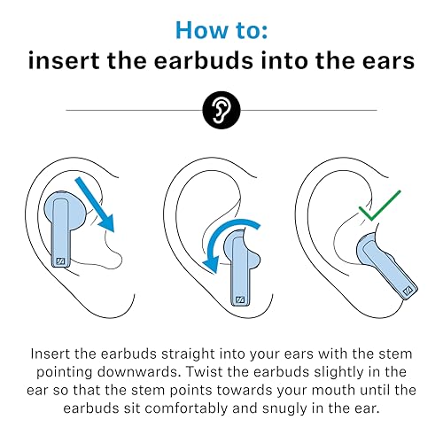 Sennheiser ACCENTUM Open Wireless Earbuds - Open Ear Buds Design, Dynamic Sound & Bluetooth 5.3, IPX4 Splash Protection, 28 Hours Battery Life, USB-C Charging Case, Music, Phone Calls, Travel, Black