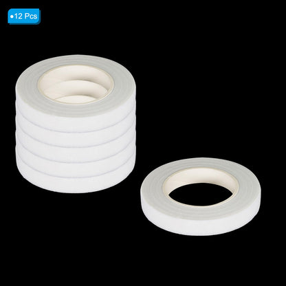PATIKIL 30 Yard Floral Tapes, 12 Roll Florist Tape Crepe Paper Flowers Bouquets Tapes Waterproof for Bouquet Stem Wrapping, White (27 Meters)