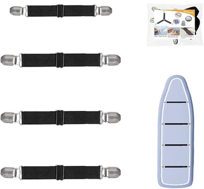 4Pcs Adjustable Crisscross Fitted Sheet Band Straps Grippers Suspenders