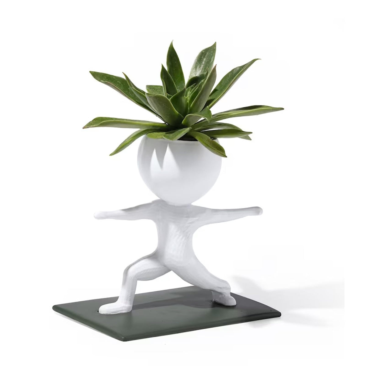 Partslety Funny Sporting Succulents, Cute Succulent Pots, Potted Plants Pots Yoga Ceramic Pot, Cute Planter Cactus Flower Porcelain Holder Container (Excluding Plants) Fitness Flowerpot