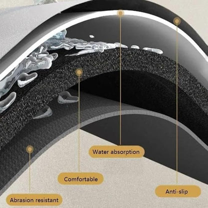 2PCS Fantasy Style Faucet Draining Mat, Faucet Draining Mat