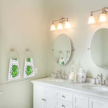 St Patricks Day Hand Towels, 2 Packs Spring Floral Bathroom Hand Towels 28.7 x