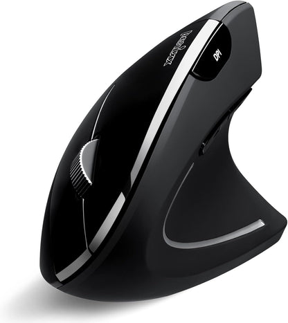 Perixx PERIMICE-713 Wireless Ergonomic Vertical Mouse - 800/1200/1600 DPI - Right Handed - Recommended with RSI User