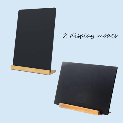 NEWNEWSHOW 2 Pack 8.7x12 Inch Tabletop Chalkboard with Wood Holder
