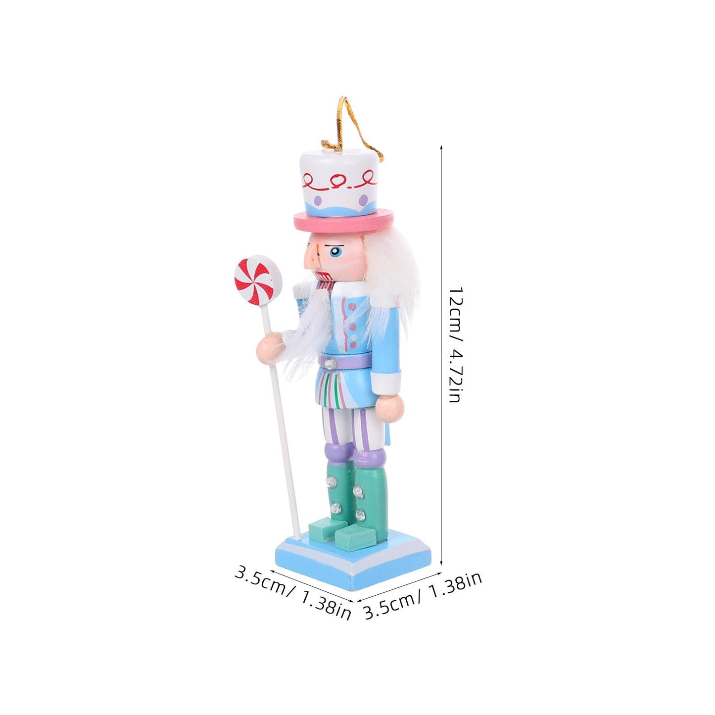 Homoyoyo 4.72Inch Candy Wooden Soldier Nutcracker 4pcs Nutcracker Christmas Decor Figurines Pastel Nutcracker Decor Christmas Nutcrackers Ornaments Set for Christmas Tree Party Supply