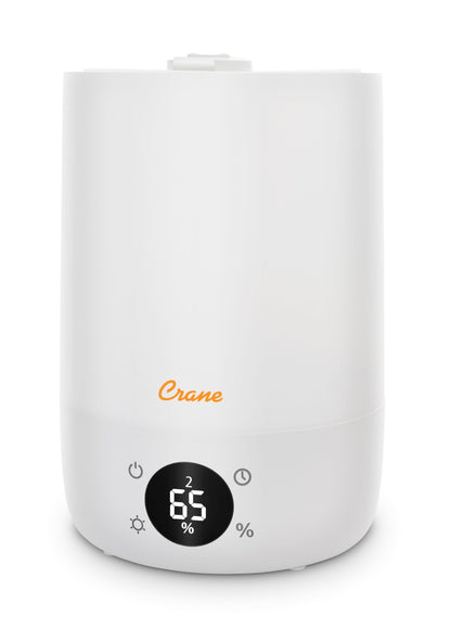 Crane Ultra-Quiet 3-in-1 Humidifier, Essential Oil Aroma Diffuser & Soothing Sleep Light - Compact 1.2 Gallon Capacity with Adjustable Night Light & Fragrance Tray - Ideal for Bedroom and Office