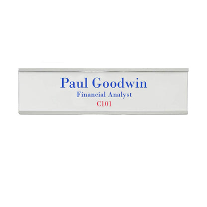 Nap Nameplates White Printable Perforated Name Plate Paper 2 x 8 – Nap Industrial Group Name Plates, 5 Sheets (20 Inserts), Printing Instructions Included