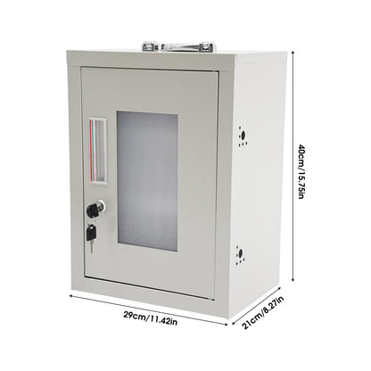 Eapmic Cell Phones Storage Cabinet Clear Cell Phone Locker Box for Pocket Cellphone Holder,Wall-Mounted&Freestanding with a Locked,Can be Carried by Hand for Office Classroom (24 Slots,Steel)