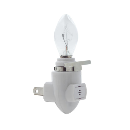 Creative Hobbies Plug in Night Light Module Includes 4 Bulbs and 4 Metal Clips, Great for Making Your Own Decorative Night Lights, Pack of 4 (White)