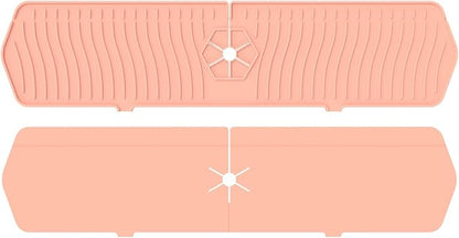 2 Pack Kitchen Faucet Sink Splash Guard, Sink Draining Pad Behind Faucet
