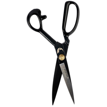 Fabric Scissors 10 Inch Sewing Dressmaking Scissors Professional Razor Sharp for Tailoring Leather Raw Materials - Japan High Carbon Steel Tailor Shears(Right-Handed) (Black-12 inch)