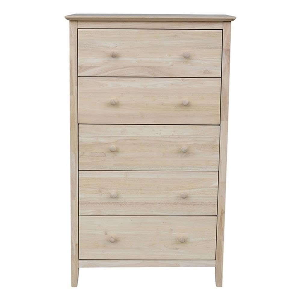 International Concepts Dresser with 5 Drawers ,Unfinished