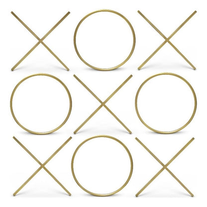 Meridian Furniture 432 XOXO Collection Modern | Contemporary Stainless Steel Wall Decor, Gold, 66.75" W x .75" D x 66.75" H