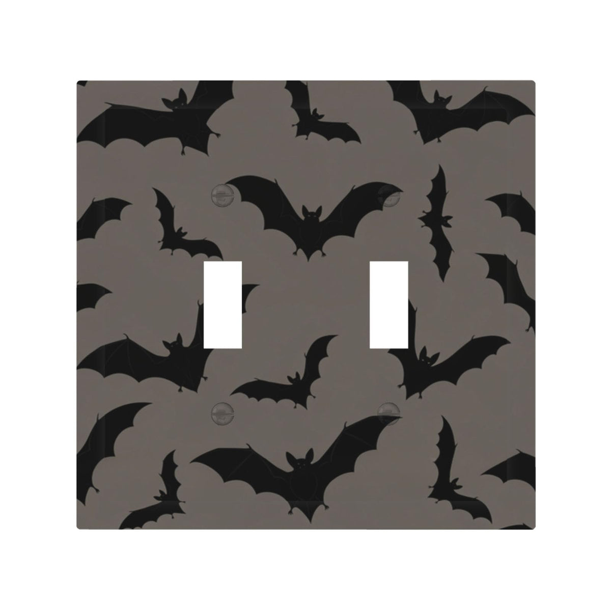 Moupodun Gothic Bats Light Switch Cover Plate Brown Decorative Halloween Toggle Light Switch Wall Plate Midsize 2-Gang 4.88" x 4.92" Double Switch Cover