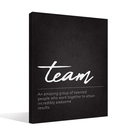 BIWSHA Team Definition Wall Art, Teamwork Gifts for Employees & Coworkers, Inspirational Wall Print, Positive Canvas Art 11x14Inch