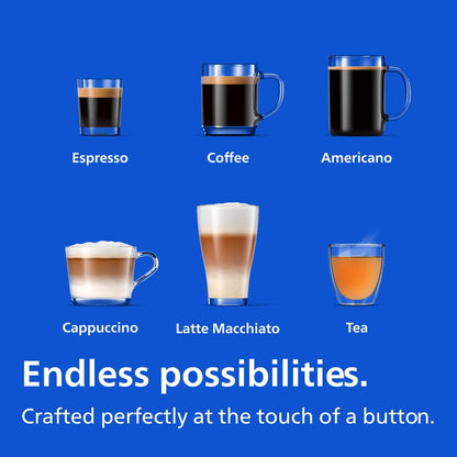 Philips 3200 Series Fully Automatic Espresso Machine, LatteGo Milk Frother, 5 Coffee Varieties, Intuitive Touch Display, 100% Ceramic Grinder, AquaClean Filter, My Coffee Choice, Black (EP3241/54)