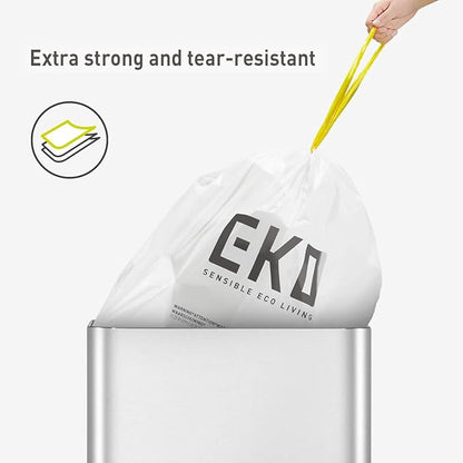 EKO 21 Gallon / 50-90 Liter, Extra-Strong Unscented Garbage Bags, Easy-Dispense