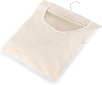 Canvas Clothespin Bag, 13.3x11.2 Inch Hanging Laundry Organizer