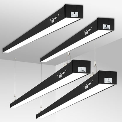 DAKASON 8FT LED Linear Light, 8Foot LED Shop Lights 100/80/60W 3/4/5000K CCT Selectable, 8Feet Commercial Bay Lighting Fixture for Office, Workshop, Gym, Market, Flush Mount Suspended ETL 4 Pack