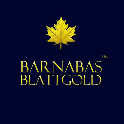 Barnabas Blattgold Variegated Gold Leaf, Color Blue [25 Sheets, 5.5 inch], Metal Foil Leaf for Painting, Arts and Crafts