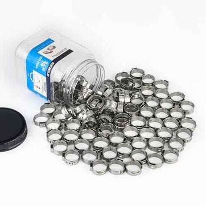 100-Pack EFIELD 3/4-inch Stainless Steel Pex Cinch Clamp Rings for Pex Tubing Pipes,(CLAMP018)