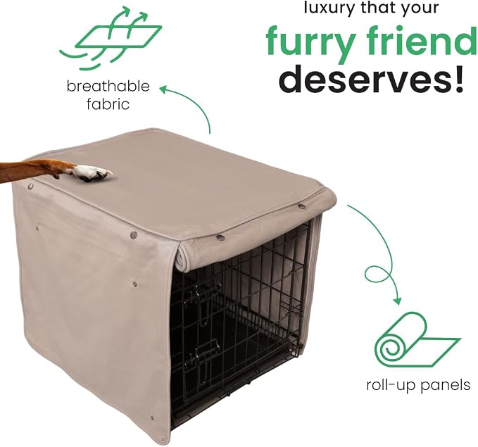 Molly Mutt Wild Horses Dog Crate Cover, 100% Cotton Canvas Cover with 2 Roll-Up Panels, Ideal for Dog or Cat Crate, Durable, Washable, and Free of Harmful Chemicals, 36" x 24" x 27"
