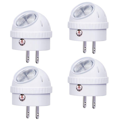 Emotionlite Plug-in Night Lights, Warm White LED Nightlight, 360° Rotation, Dusk to Dawn Sensor, Kids, Adult, Bedroom, Hallway, Bathroom,Kitchen, Stairways, Corridor, 6 Pack