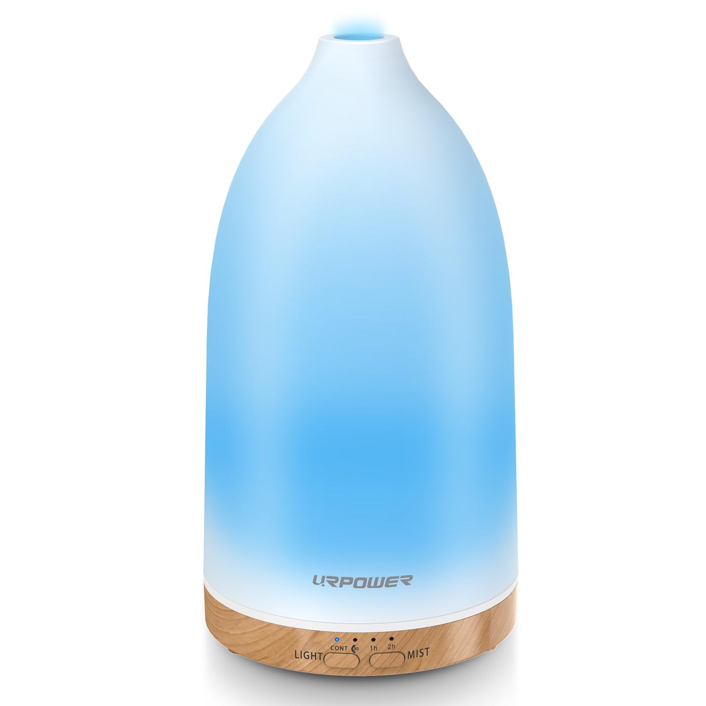 URPOWER Essential Oil Diffusers for Home with 7 LED Color Changing Lights, Timer & Auto-Off Ultrasonic Aromatherapy Diffuser Cool Mist Humidifer Scent Diffuser for Bedroom, Office, Yoga