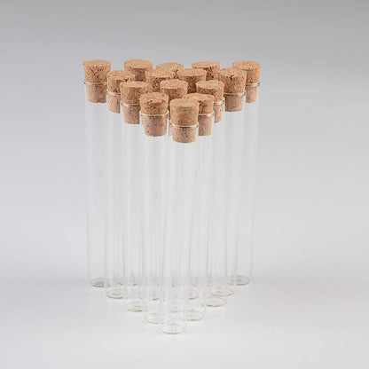 TAI DIAN Mini 4ml Small Glass Vials Jars Test Tube With Cork Stopper Empty Glass Transparent Mason Jars Bottles 100pcs(10x75mm-shiguan)