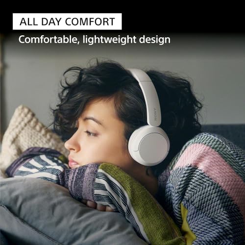 Sony WH-CH520 Wireless Headphones Bluetooth On-Ear Headset with Microphone and up to 50 Hours Battery Life with Quick Charging, Cappuccino