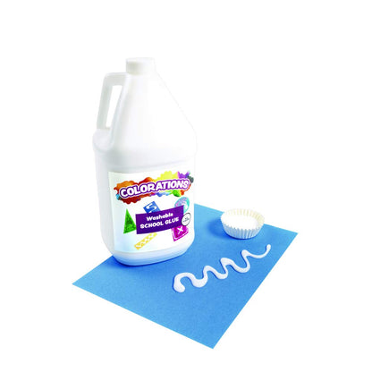 Colorations White & Clear Liquid Glue, 1 Gallon of Each -WHCLRGLU