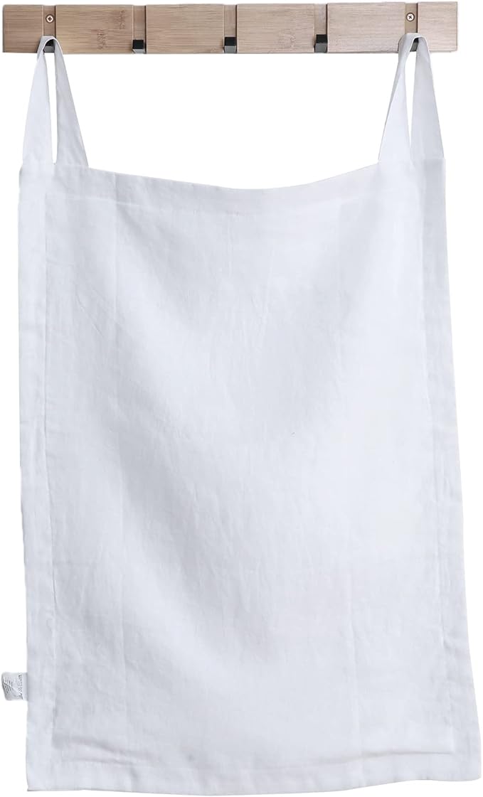 Amazhiyu 100% Linen Door Hanging Laundry Hamper Bag, 19x27 Inches