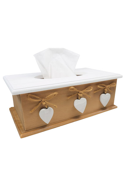 khevga Tissue-Box Wooden Country House Style