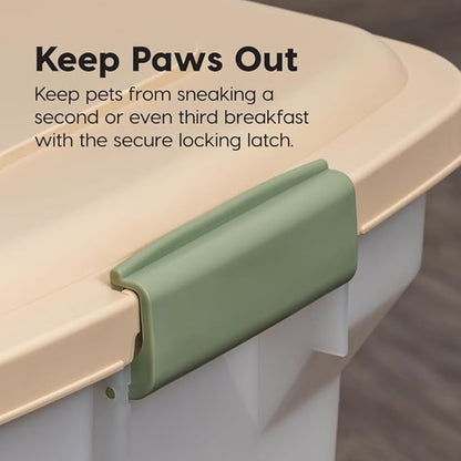 IRIS USA Airtight Dog Food Storage Container, WeatherPro, Removable Wheels