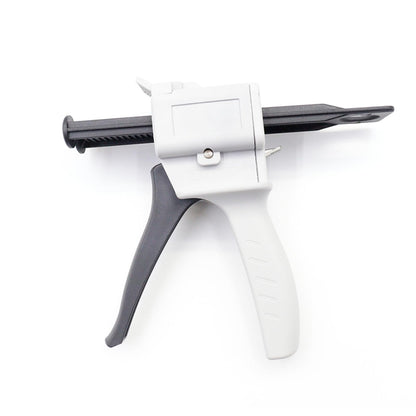 Dispensing gun 50ml two-component glue gun 1:1/2:1 epoxy glue gun epoxy gun, suitable for 1:1double cartridges, with 8pcs mixing nozzle (2:1 Dispensing gun)