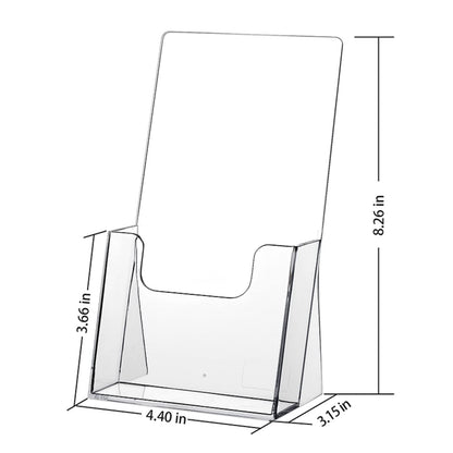 zavekia Acrylic Brochure Holder,6 packs Thicker Countertop Literature Holder Plastic Flyer Display Stand for Magazine (6 packs)