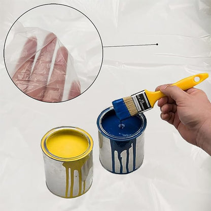 30 Pieces Plastic Drop Sheets for Painting, Waterproof and Dust-Proof Clear