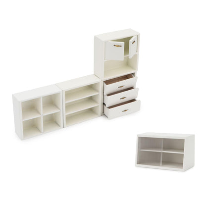 Dollhouse Miniature Furniture & Cake Cabinet Wooden Cabinet Cupboard Closet Various Styles of Furniture Accessories