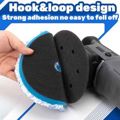 Microfiber Polishing Pad, 3Pcs 5Inch 125mm Microfiber Cutting Finishing Disc with Hook & Loop Backing for Car Buffer Polisher Cutting Buffing Waxing and Polishing