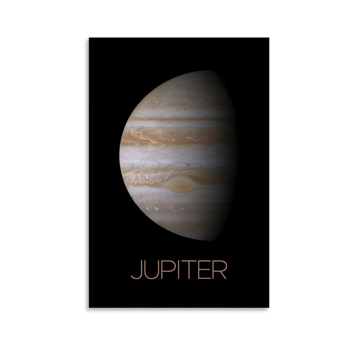 XIAOLOUTINYU Solar System Canvas Wall Art - Jupiter Planet Space Poster for Kids Room Bedroom Classroom, STEM Educational Astronomy Decor, Science Gift for Boys Girls Teens, 16x24 Inch Unframed