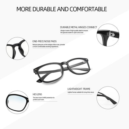 NZKNP Blue Light Glasses for Woman Men,Bluelight Glasses Womens,Blue Light Blocking Clear Black Fake Gaming Glass Accessories Computer Glass